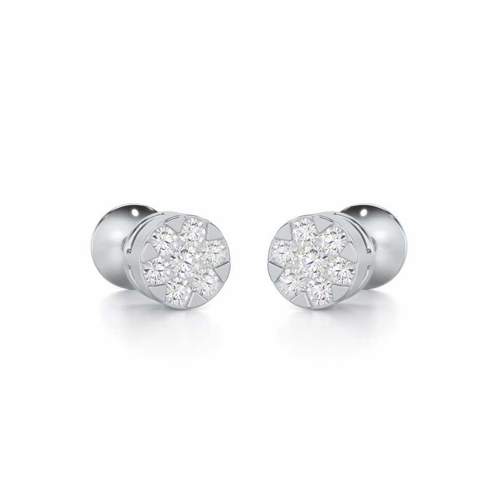 Serene Shores Silver Earrings - White Gold - Image 2