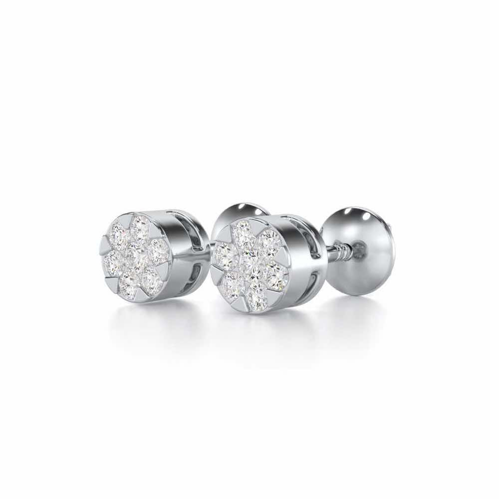 Serene Shores Silver Earrings - White Gold - Image 3