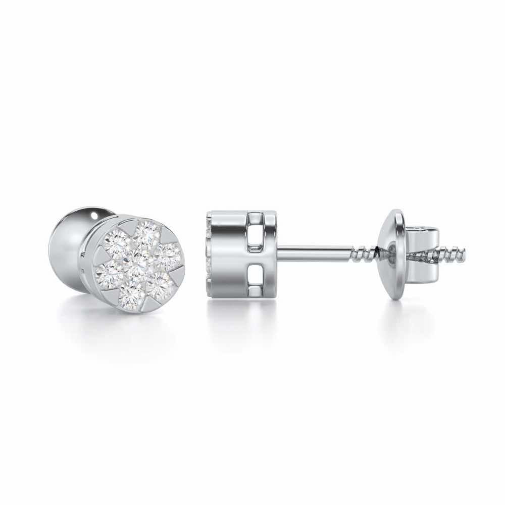 Serene Shores Silver Earrings - White Gold - Image 4