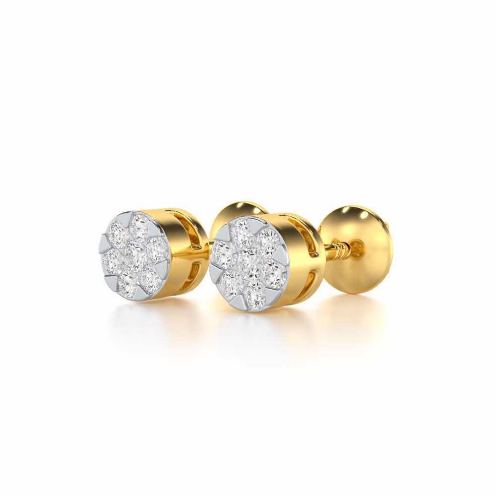 Serene Shores Silver Earrings - Yellow Gold - Image 3