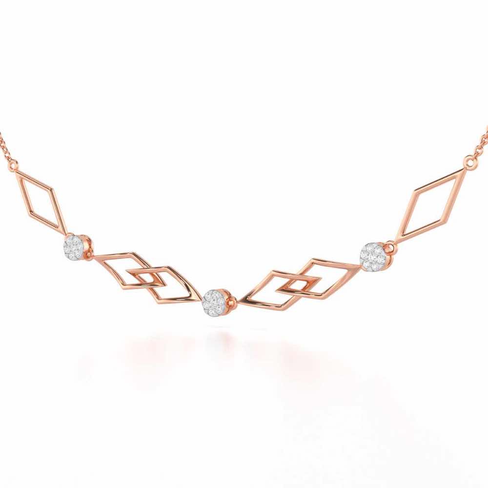 Serene Shores Silver Necklace - Rose Gold - Image 3