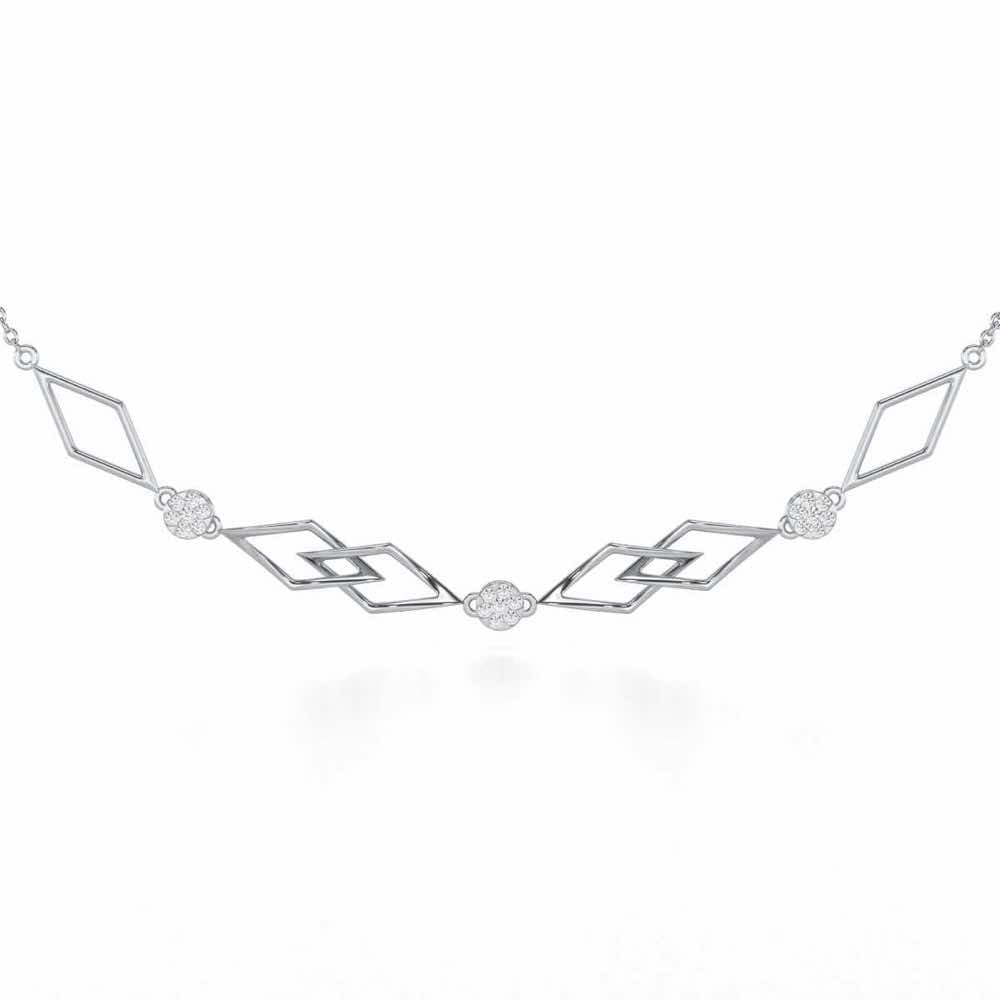 Serene Shores Silver Necklace - White Gold - Image 1