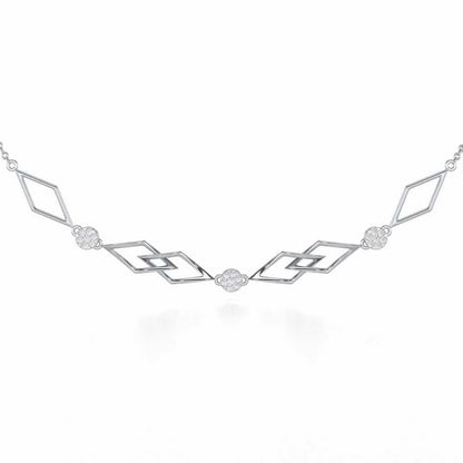 Serene Shores Silver Necklace - White Gold - Image 1
