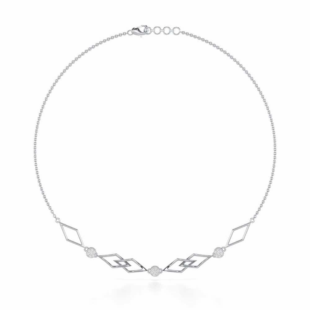 Serene Shores Silver Necklace - White Gold - Image 2