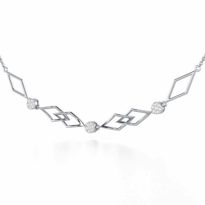 Serene Shores Silver Necklace - White Gold - Image 3