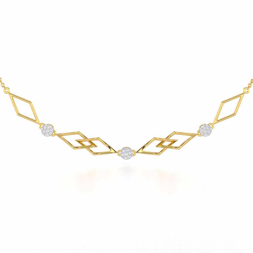 Serene Shores Silver Necklace - Yellow Gold - Image 1