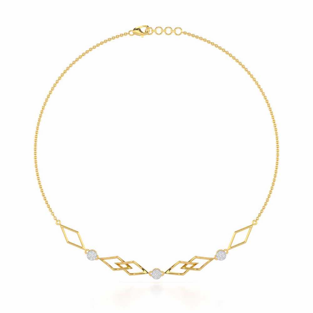 Serene Shores Silver Necklace - Yellow Gold - Image 2