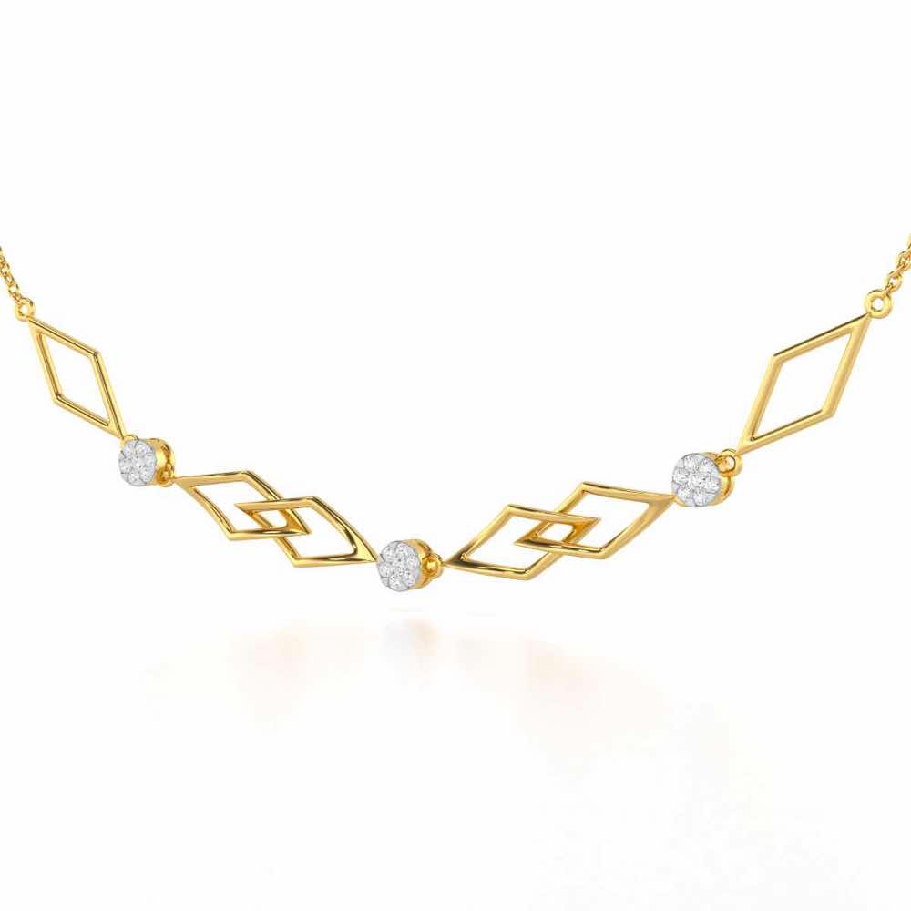 Serene Shores Silver Necklace - Yellow Gold - Image 3