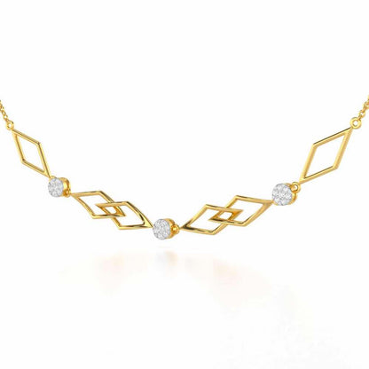 Serene Shores Silver Necklace - Yellow Gold - Image 3