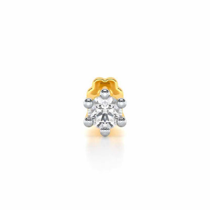 Serene Spark Silver Nosepin - Yellow Gold - Image 1