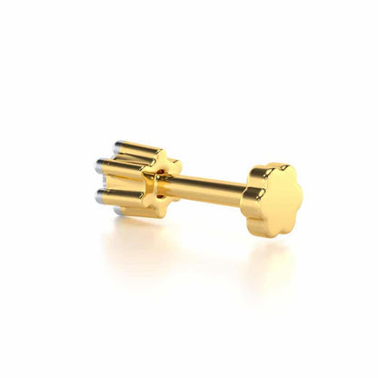 Serene Spark Silver Nosepin - Yellow Gold - Image 4