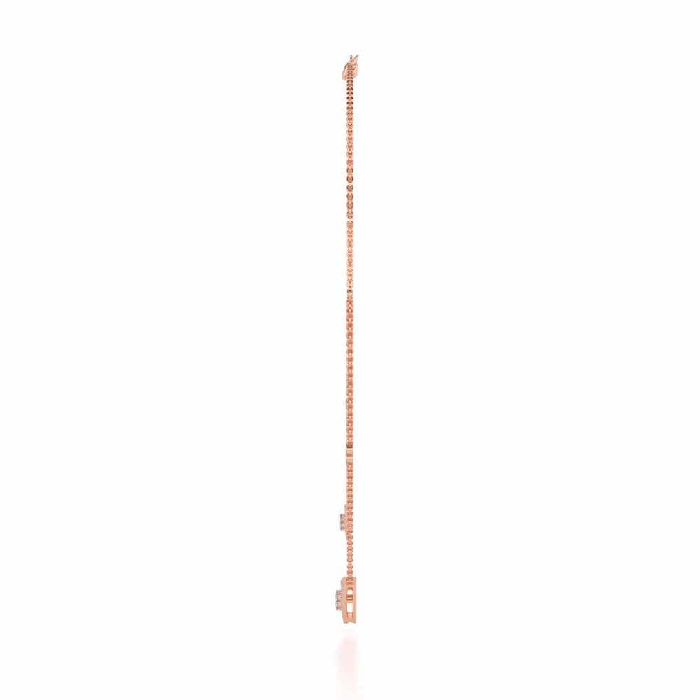 Seven Triangle Silver Necklace - Rose Gold - Image 4