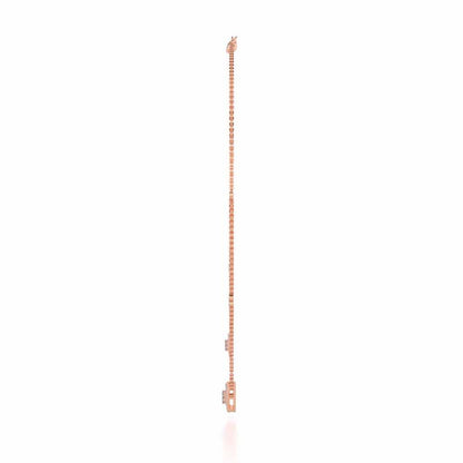Seven Triangle Silver Necklace - Rose Gold - Image 4