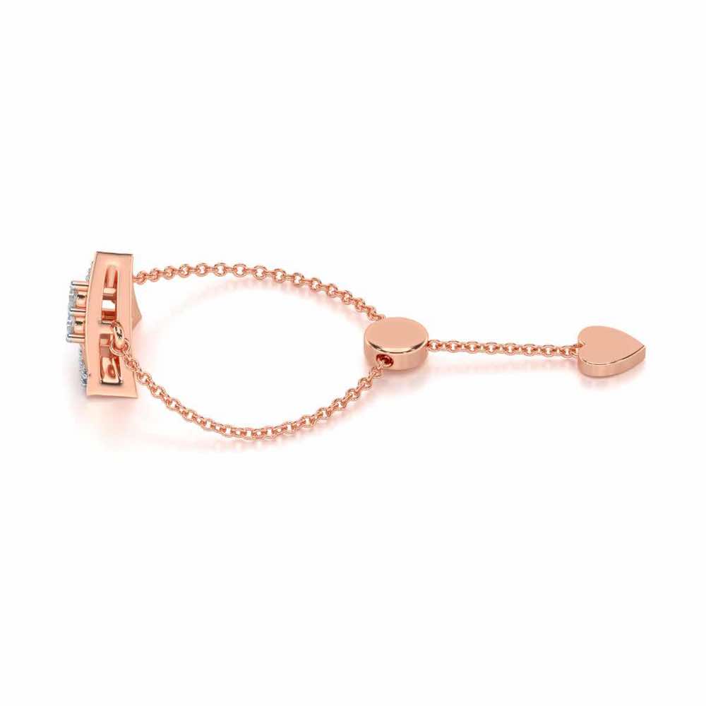 Seven Triangle Silver Ring - Rose Gold - Image 3