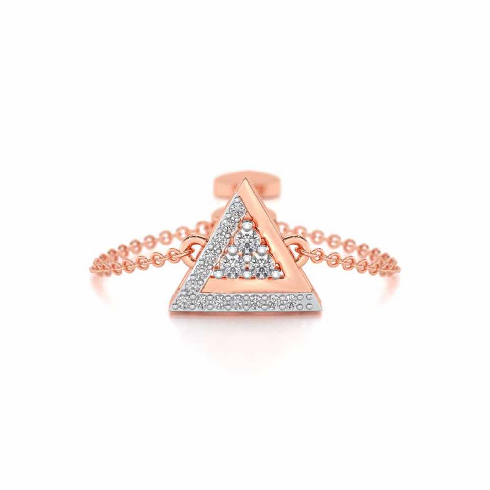 Seven Triangle Silver Ring - Rose Gold - Image 5