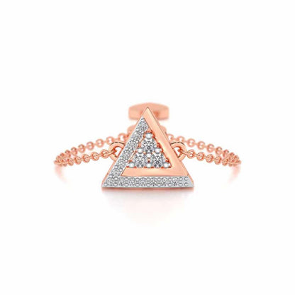 Seven Triangle Silver Ring - Rose Gold - Image 5