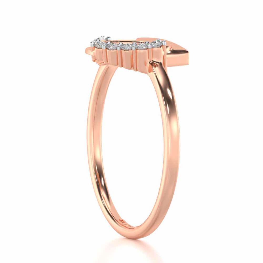 Sewn Love Silver Ring - Rose Gold - Image 3