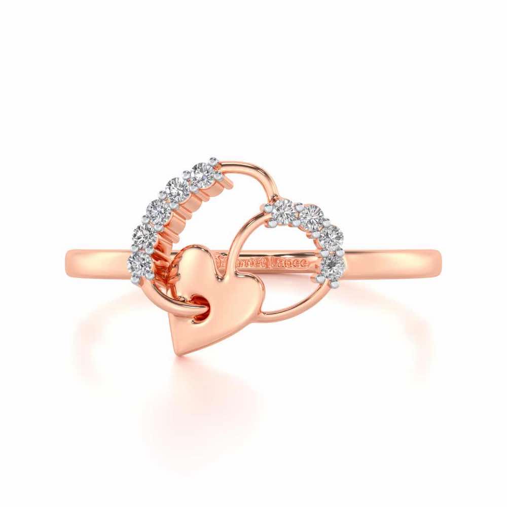 Sewn Love Silver Ring - Rose Gold - Image 4