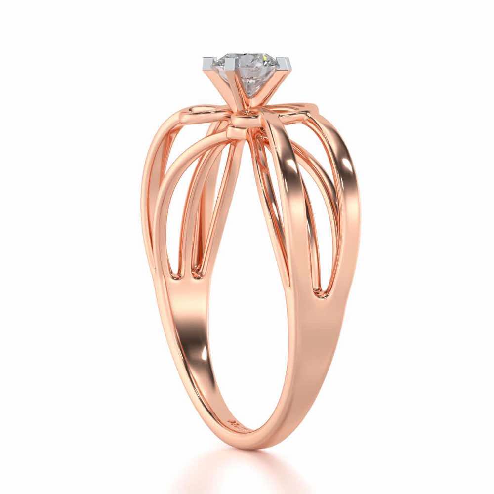 Shahreen Solitaire Ring - Rose Gold - Image 3