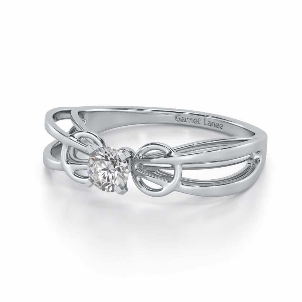 Shahreen Solitaire Ring - White Gold - Image 2