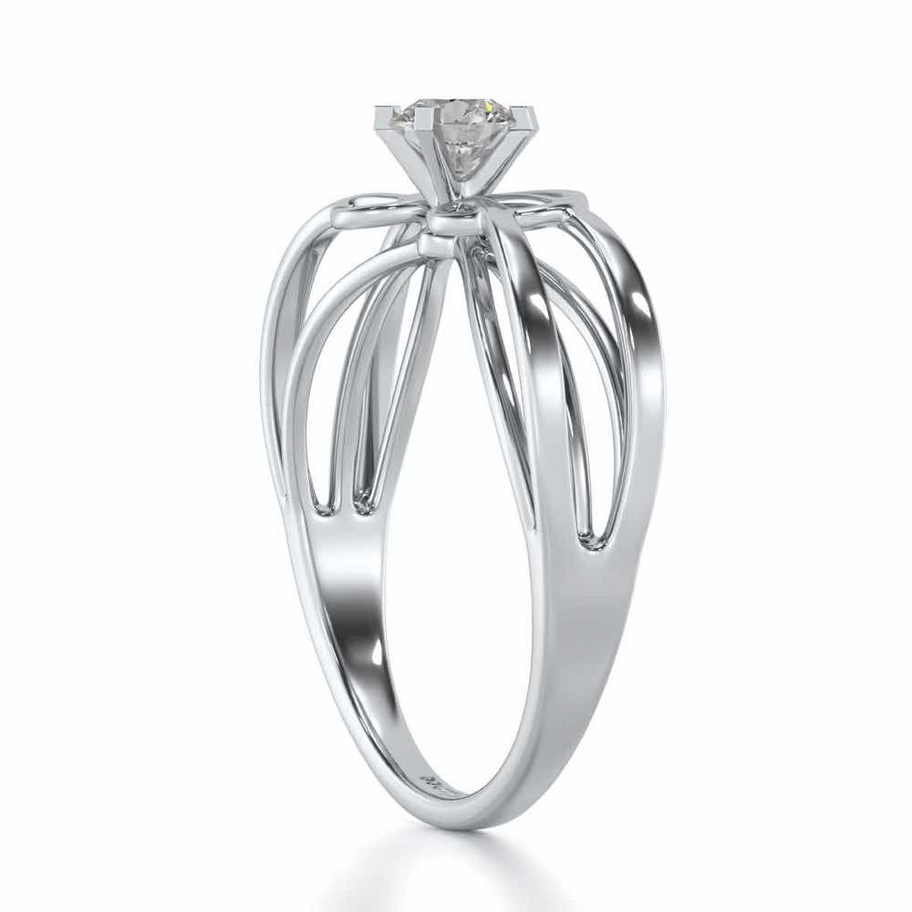 Shahreen Solitaire Ring - White Gold - Image 3