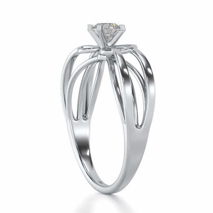 Shahreen Solitaire Ring - White Gold - Image 3