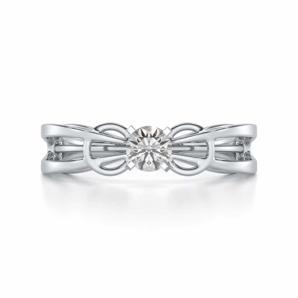 Shahreen Solitaire Ring - White Gold - Image 4