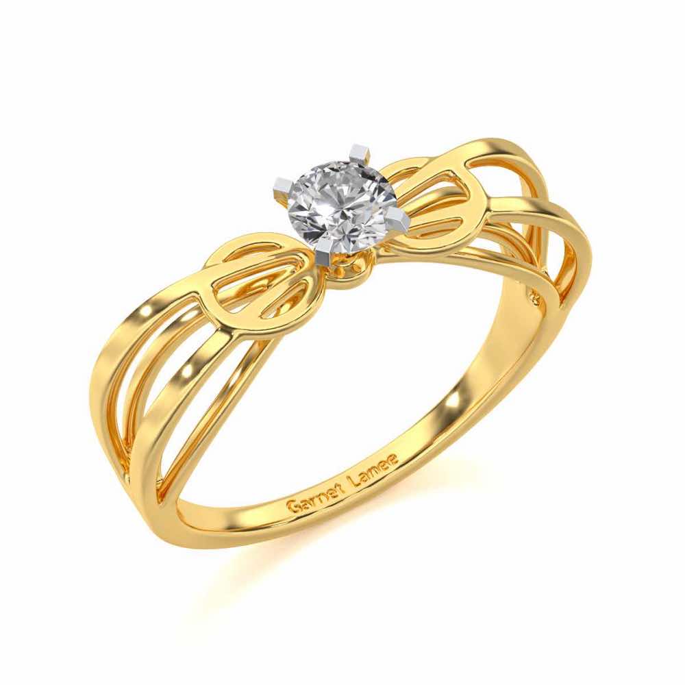 Shahreen Solitaire Ring - Yellow Gold - Image 1