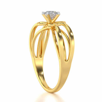 Shahreen Solitaire Ring - Yellow Gold - Image 3