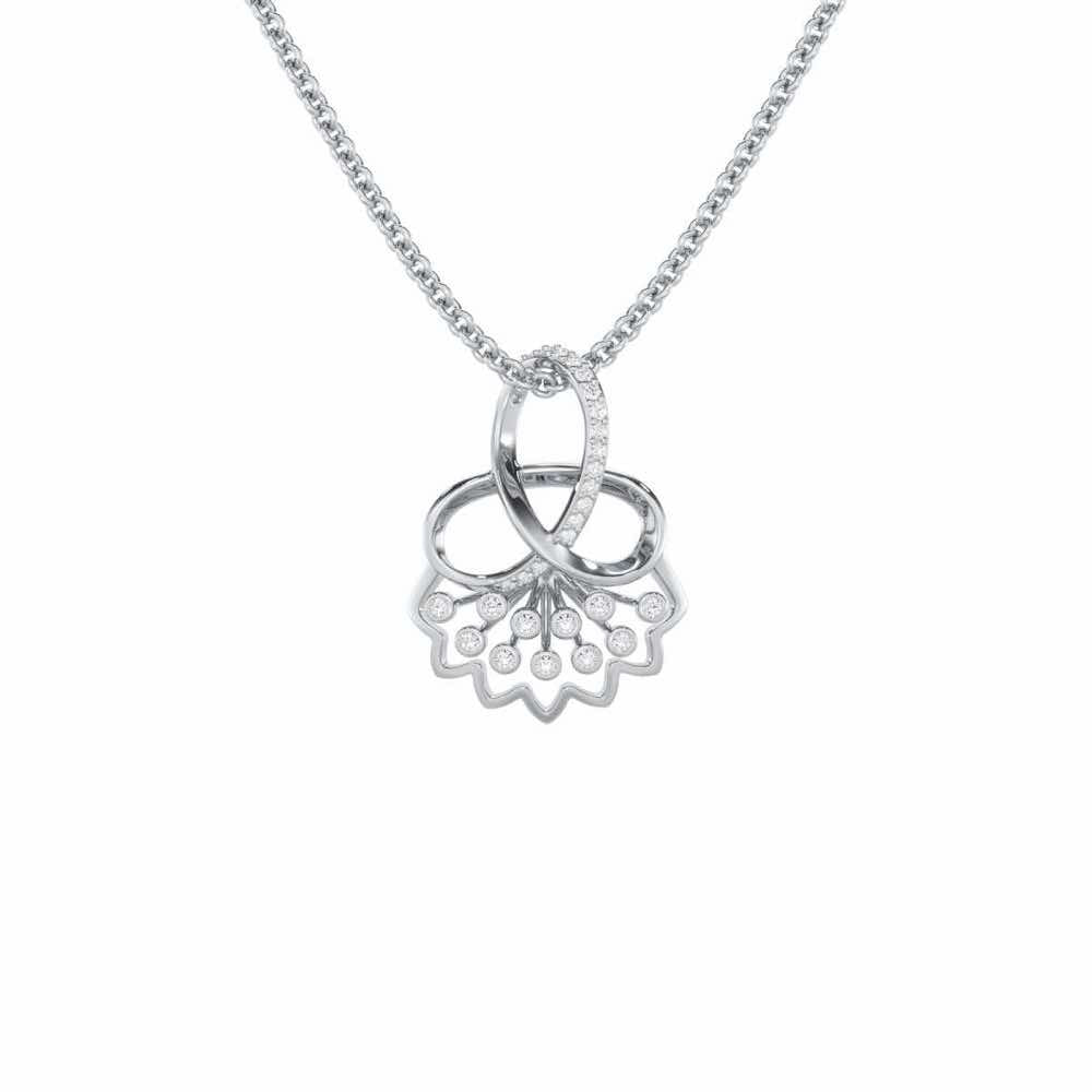Shakti Silver Pendant - White Gold - Image 1