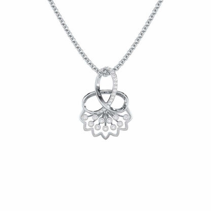 Shakti Silver Pendant - White Gold - Image 1