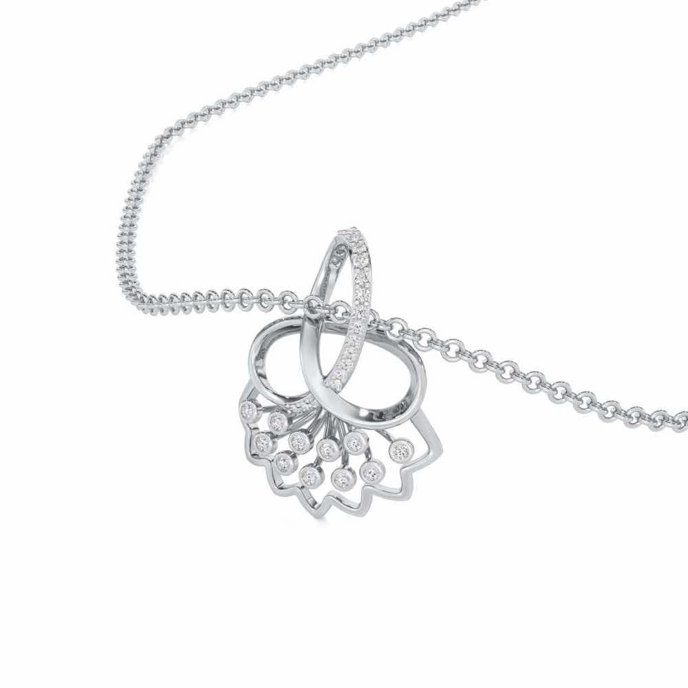 Shakti Silver Pendant - White Gold - Image 2