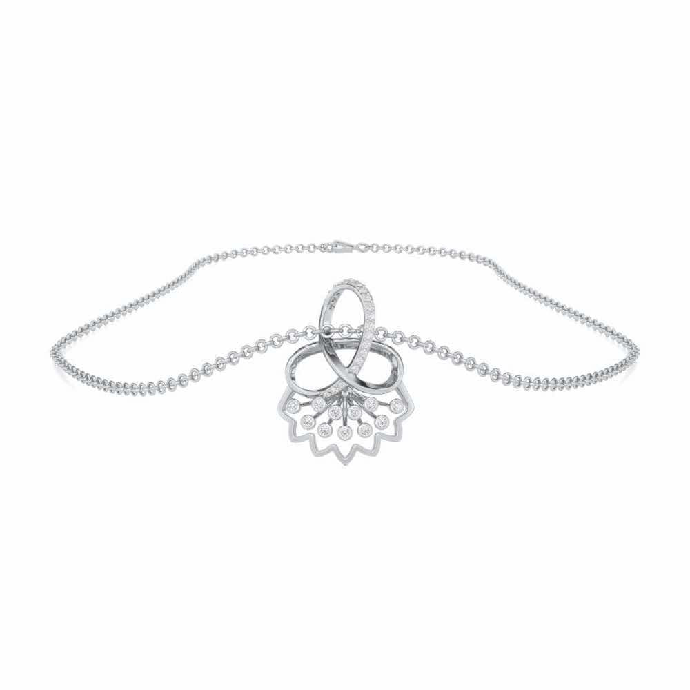 Shakti Silver Pendant - White Gold - Image 3