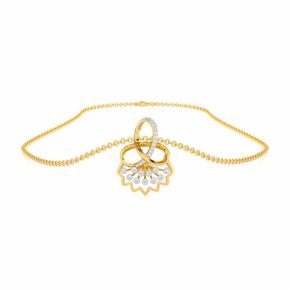 Shakti Silver Pendant - Yellow Gold - Image 3