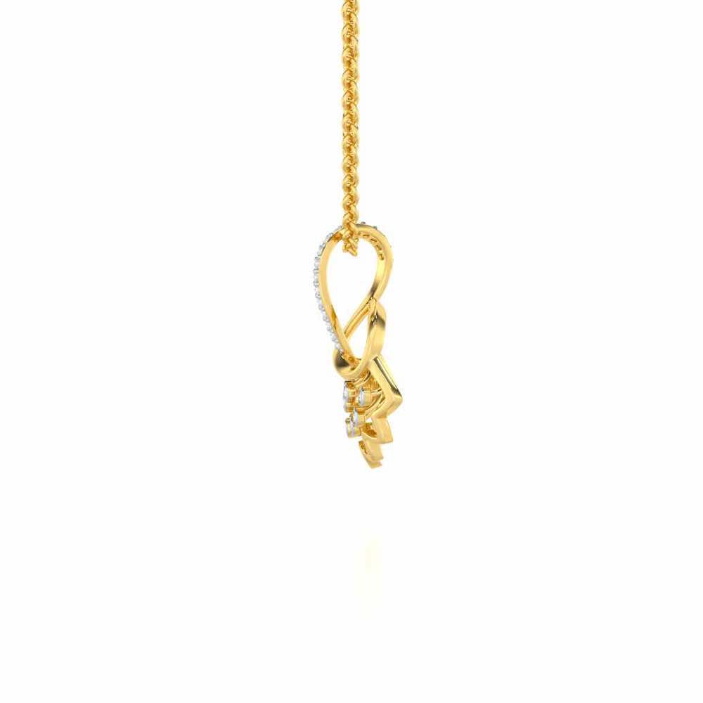 Shakti Silver Pendant - Yellow Gold - Image 4