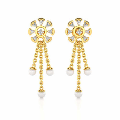 ShAlly Silver Dangler Earrings - Yellow Gold - Image 1