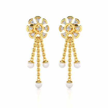 ShAlly Silver Dangler Earrings - Yellow Gold - Image 2