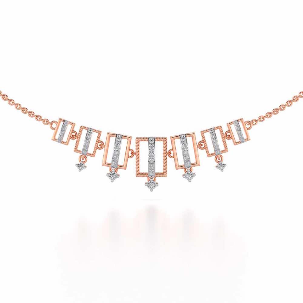Shapesome Silver Necklace - Rose Gold - Image 1