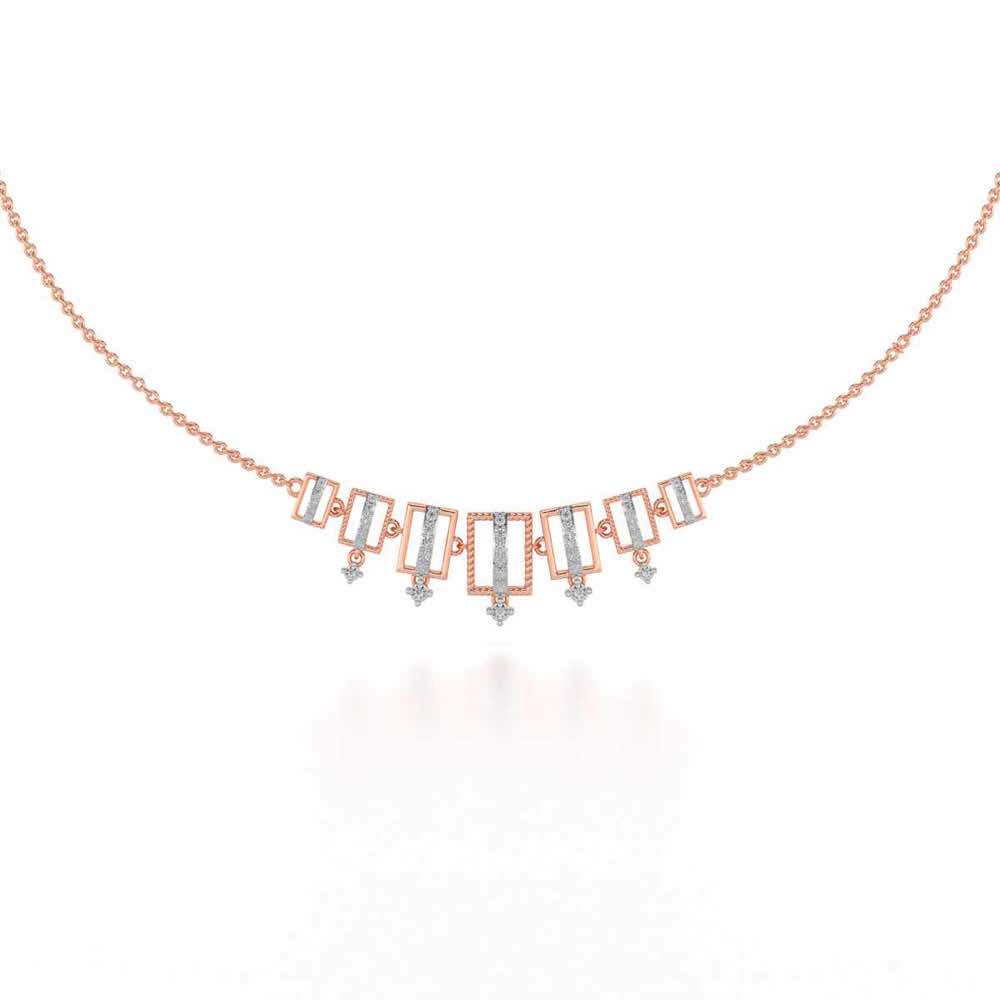 Shapesome Silver Necklace - Rose Gold - Image 2