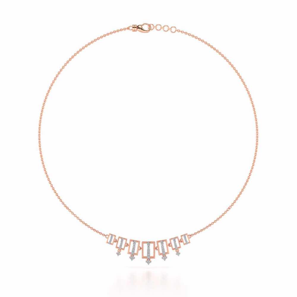 Shapesome Silver Necklace - Rose Gold - Image 3
