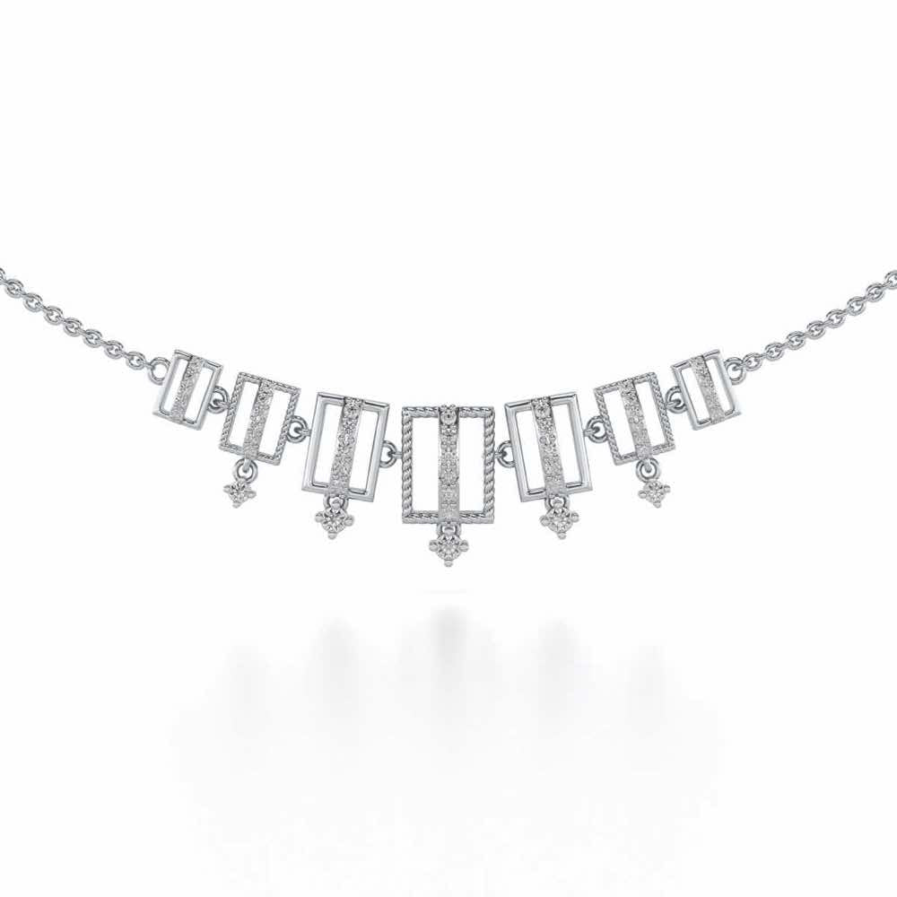 Shapesome Silver Necklace - White Gold - Image 1
