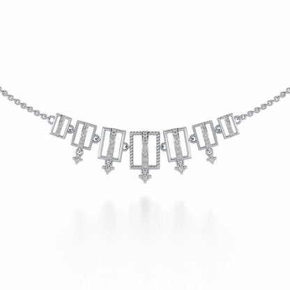 Shapesome Silver Necklace - White Gold - Image 1