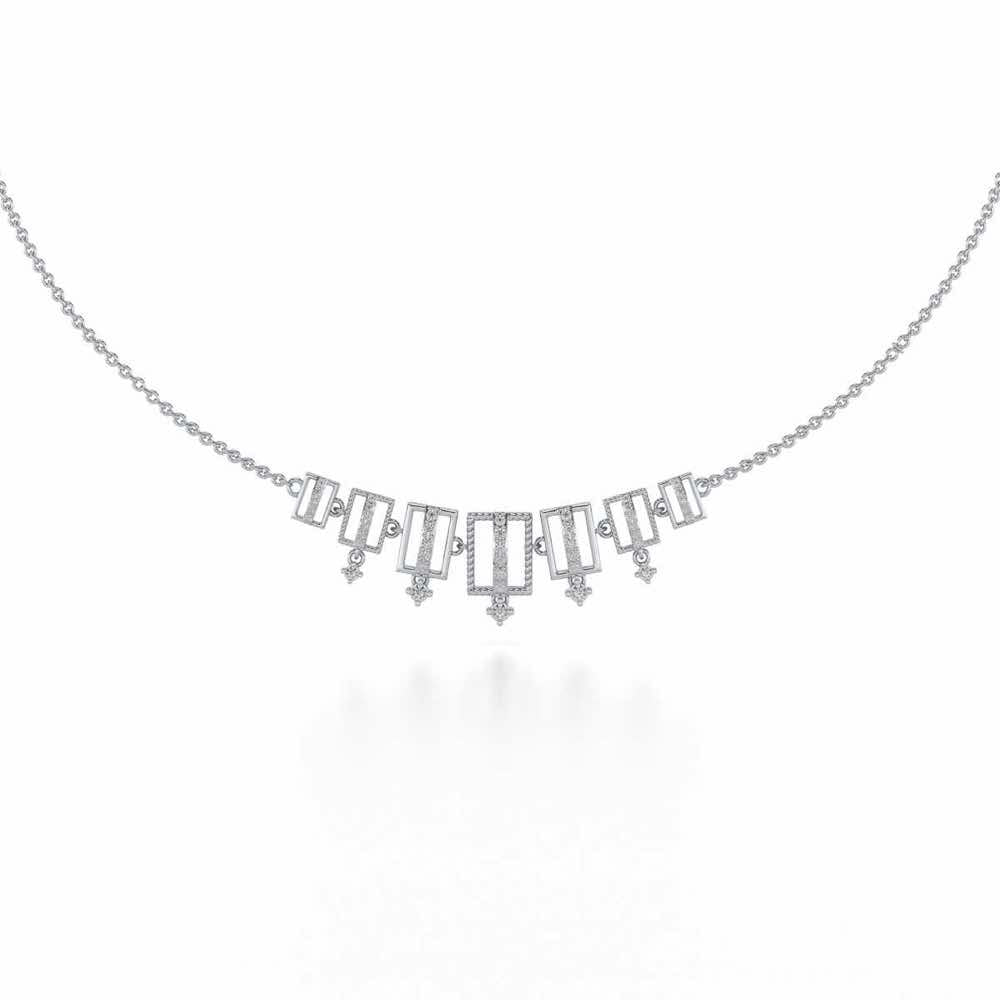Shapesome Silver Necklace - White Gold - Image 2