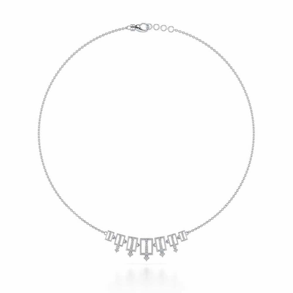 Shapesome Silver Necklace - White Gold - Image 3