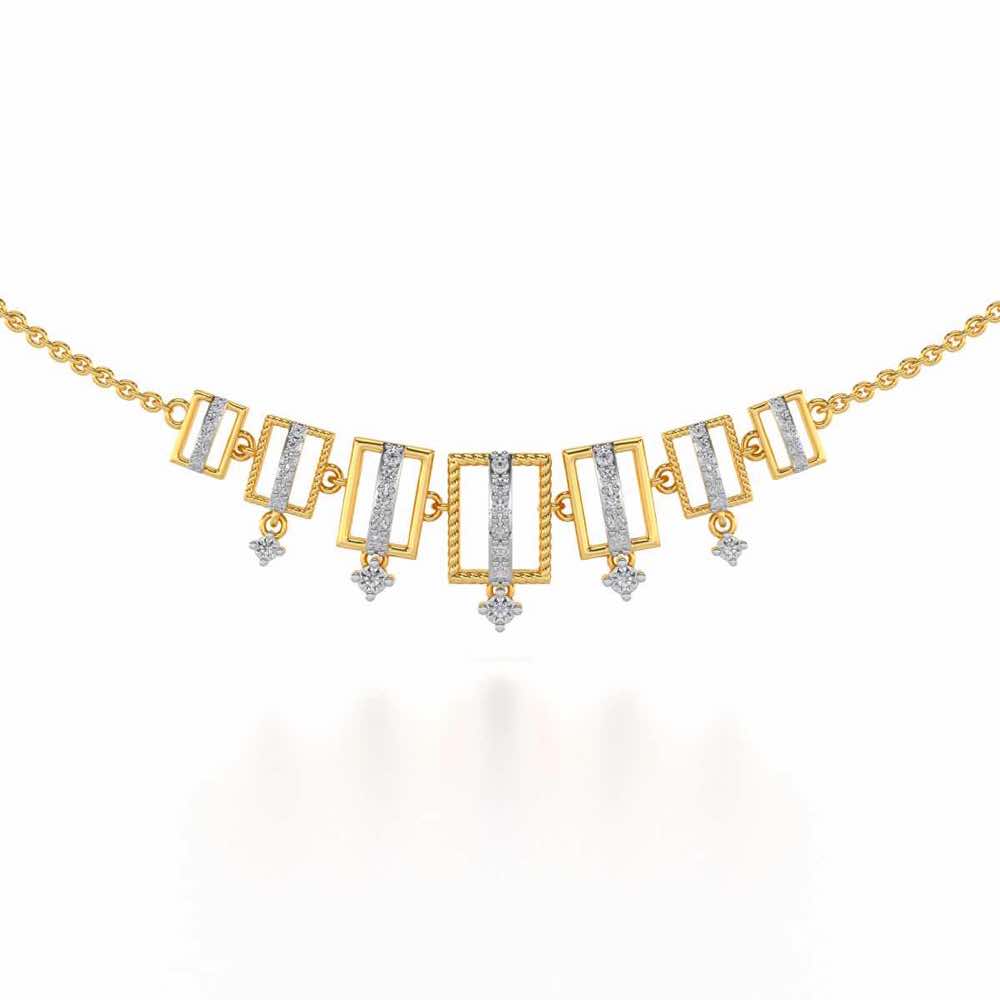 Shapesome Silver Necklace - Yellow Gold - Image 1