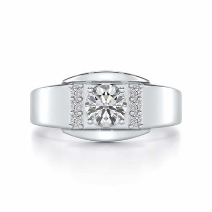 Shayan Solitaire Ring For Men - White Gold - Image 5