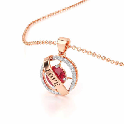 Sheen Banner Silver Pendant - Rose Gold - Image 2