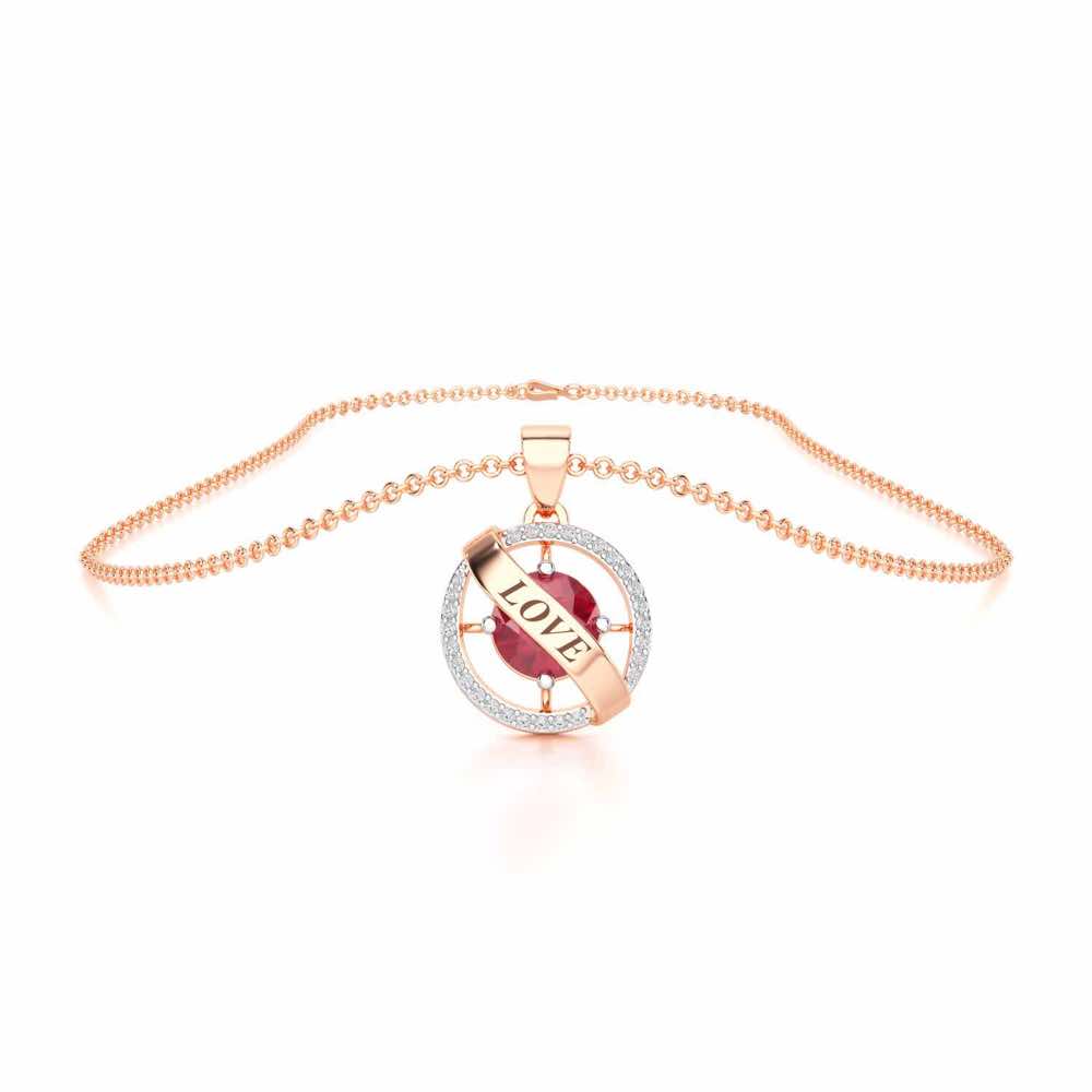 Sheen Banner Silver Pendant - Rose Gold - Image 3