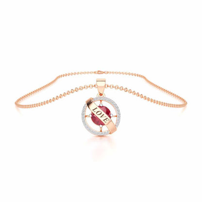 Sheen Banner Silver Pendant - Rose Gold - Image 3