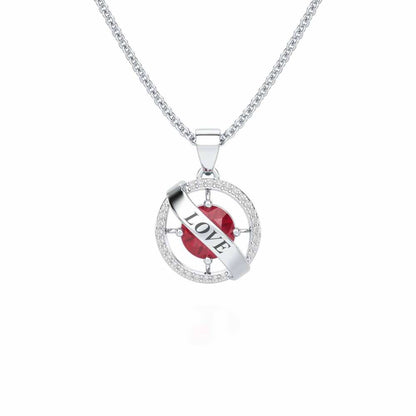 Sheen Banner Silver Pendant - White Gold - Image 1